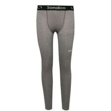 Image of BOYS GREY SONDICO CORE COMPRESSION THERMAL BASELAYER TIGHTS BOTTOMS WINTER
