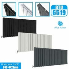 Image of Designer Vertical Horizontal Flat Panel Radiator Single Double Central Heating