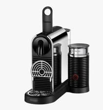 Image of Nespresso Coffe Pod Machine CitiZ Platinum Aeroccino Milk Frother C Grade