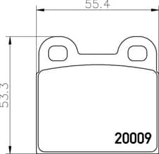 Image of Mintex Front/Rear Axle Brake Pad Set, disc brake MDB1012