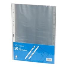 Image of A4 Transparent Polypro File Pockets Acid-Free Print-Safe Pack Of 50