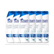 Image of Head & Shoulders Classic Clean Anti-Dandruff Shampoo – 6 x 400ml (Pack of 6)