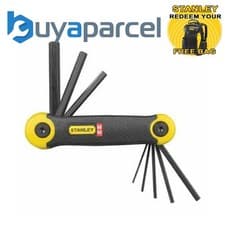 Image of Stanley 8 Piece Metric Folding Hex Key Allen Key Set Metric STA269264 2-69-264