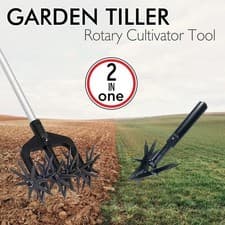 Image of Cultivator Rotary Hand Soil Cultivator Heavy Duty Gardening Farming Soil Loaning