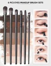 Image of 6pc High Quality Soft Bristle Eyeshadow blending, Smudging, eyeliner Brush Set