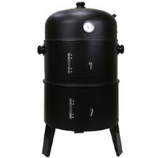 Image of Black Garden 3 in 1 BBQ Charcoal Grill Barbecue Smoker & Hangers Outdoor Cooker