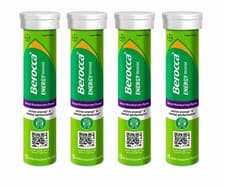 Image of Berocca ENERGY Blackcurrant Effervescent Tablets 4 x Tubes Of 15 - 60 Tablets