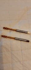Image of 2  X  No 8 X 32 TPI UNC TIN COATED SPIRAL FLUTE TAPS.