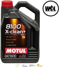 Image of Motul 8100 X-Clean+ 5W30 C3 Fully Synthetic Car Engine Oil 5 litres - 5 L
