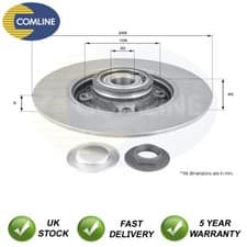 Image of Brake Disc Rear Comline Fits Peugeot 207 307 2008 208 Citroen DS3 C3 C4 #1