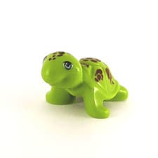 Image of Lego Adorable Bright Green Baby Turtle with Brown Spots