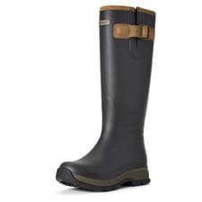 Image of Ariat Womens Burford Wellies | Hunting Waterproof Wellingtons | Navy/Brown