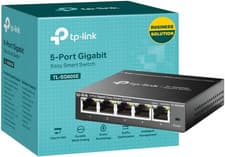 Image of Tp-Link TL-SG605E 5 Port Gigabit Smart Switch, Network Switch, Power Saving, Plu