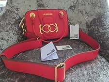Image of LOVE MOSCHINO RED HANDBAG CROSSBODY BAG LADIES GENUINE NEW STUNNING