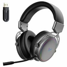 Image of RAPOO VH800 Wireless PS5 PC Gaming Headset Bluetooth Headphones USB-C RGB Light