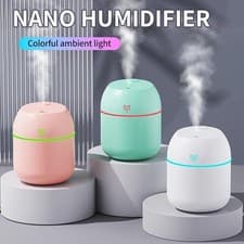 Image of Humidifier & Essential Oil Diffuser with LED Light - USB Air Purifier