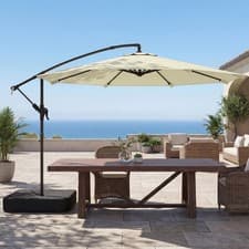 Image of 3 m Garden Cantilever Parasol with Cross Base, Sandbag, Banana Umbrella