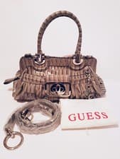 Image of NEW! GUESS grey faux croc bag with shoulder strap