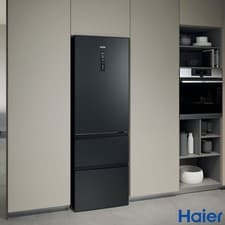 Image of Haier HTW3618ENPB Series 3 Fridge Freezer, E Rated in Slate Black