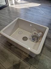 Image of Reginox Mataro II Ceramic Kitchen Sink White, Single 1.0 Bowl