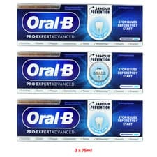 Image of 3 x 75ml Oral B Pro-Expert Advanced Toothpaste DEEP CLEAN Peppermint- FREE POST