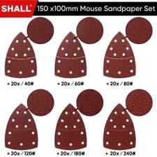 Image of 120X Mixed Mouse Sanding Sheets Palm Sander Pads Sandpaper For Black and Decker