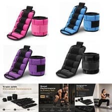 Image of Ankle Wrist Leg Weights Straps 2 PCS Running Yoga Gym Training Exercise Fitness