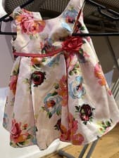 Image of MONSOON FLORAL SIZE 0-3 MONTHS  DRESS  MIXED PINK 100% POLYESTE