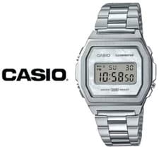Image of Casio A1000D-7 | Unisex Vintage Digital Watch | Stainless Steel | LED | Pearl Di