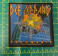 Image of Def Leppard Pyromania Woven Sew On Patch Officially Licensed