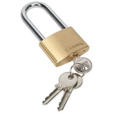 Image of Sealey Brass Body Padlock Long Shackle 50mm