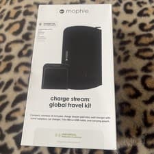 Image of Mophie Charge Stream Compact Global Travel Kit Black. Brand New Sealed