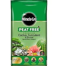 Image of Miracle-Gro Peat Free Cactus/Bonsai Compost - 10L