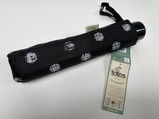 Image of TOTES Supermini Black Umbrella Patterned Eco-Brella Handbag Size Small Light