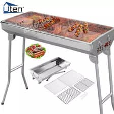 Image of Folding BBQ Charcoal Barbecue Grill Steel Stainless Garden Picnic Camping Stove