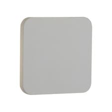 Image of 4W LED White Square Plaster Paintable Indoor Home Hallway Flat Wall Mount Light