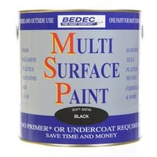 Image of All Purpose Paint - Bedec Multi Surface Paint (MSP) Satin Black 2.5L