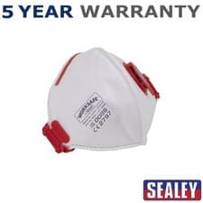Image of Sealey Worksafe� Valved Fold Flat Mask FFP3 Pack of 10 9333/10