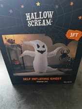Image of Hallow Scream 3ft Self Inflated Ghost Halloween Decoration
