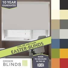 Image of Spring Loaded Roller Blinds - Blackout Cordless Blinds Ideal For Kids Bedrooms