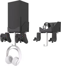 Image of XBOX Series X Wall Mount Bracket Stand 4 in 1 Bundle Set, Dual Controller Holder