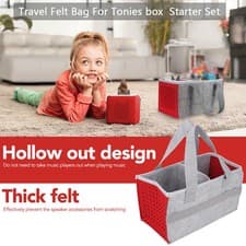 Image of Travel Felt Bag For Tonies box Starter Set Audio Player Carrying Storage Case