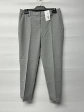 Image of Women’s Dorothy Perkins Grey Formal Ankle Grazer Trousers Size 10 Brand New