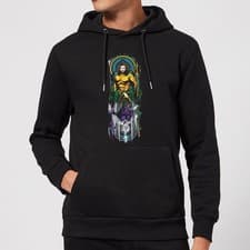 Image of Official DC Comics Aquaman and Ocean Master Adults Hoodie Black