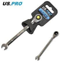 Image of US Pro 6mm Gear Ratchet Combination Spanner Wrench polished Chrome