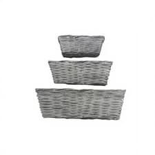 Image of Grey Window Trough Plant Seed Planter Pot Herb Flower Box Outdoor Garden Home