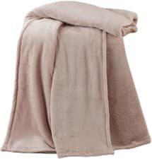Image of Catherine Lansfield Raschel Velvet Touch 130x170cm Blanket Throw Blush Pink