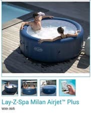 Image of LAY Z SPA MILAN AIRJET WIFI CONTROLLED HOT TUB BRAND NEW SEALED.