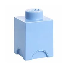 Image of LEGO Square 1-Stud 1.2L Stackable Storage Brick Light Blue
