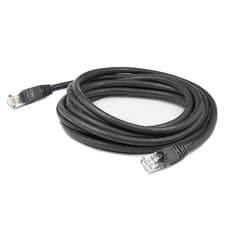 Image of AddOn Networks ADD-1MCAT5E-BK networking cable Black 1 m Cat6a U/UTP